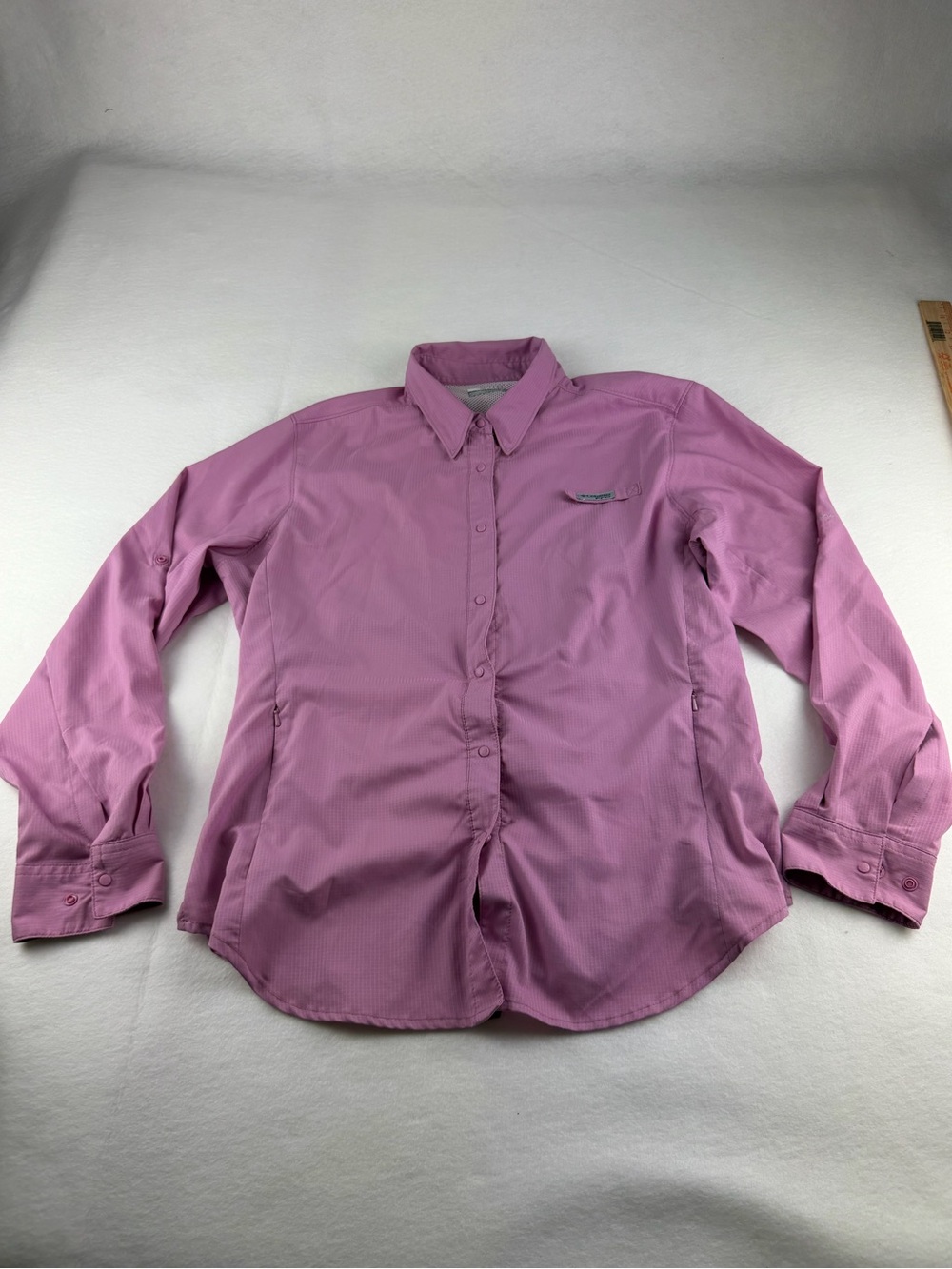 Columbia PFG Tamiami Long-Sleeve Pink Button-Up Shirt Women XL